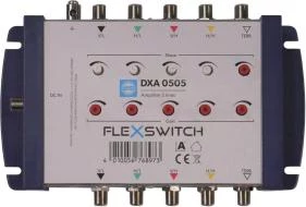 WISI FLEXSWITCH līnijas pastiprinātājs DXA0505 4xSAT/1xTERR