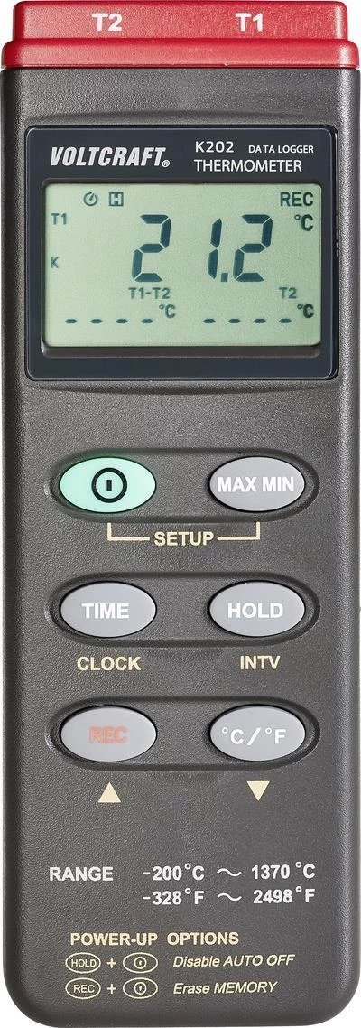 Voltcraft K202 datu reģistrētājs temperatūras mērītājs