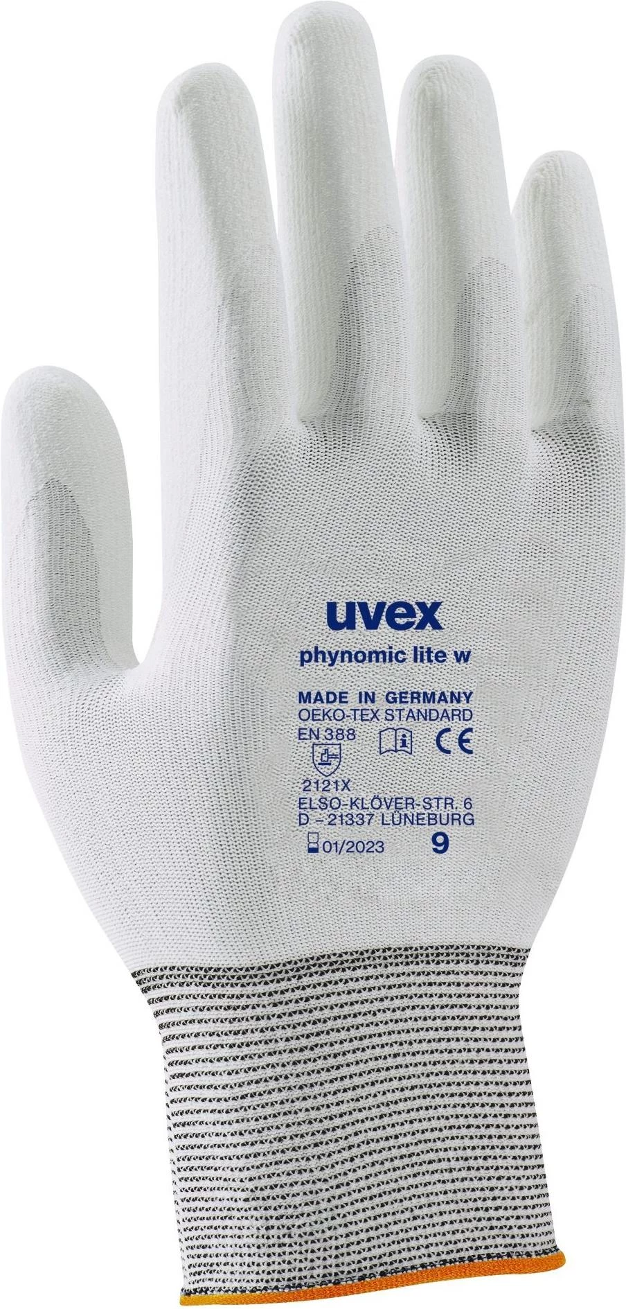 Uvex 60041 drošības cimdi balti elastāns-poliamīds