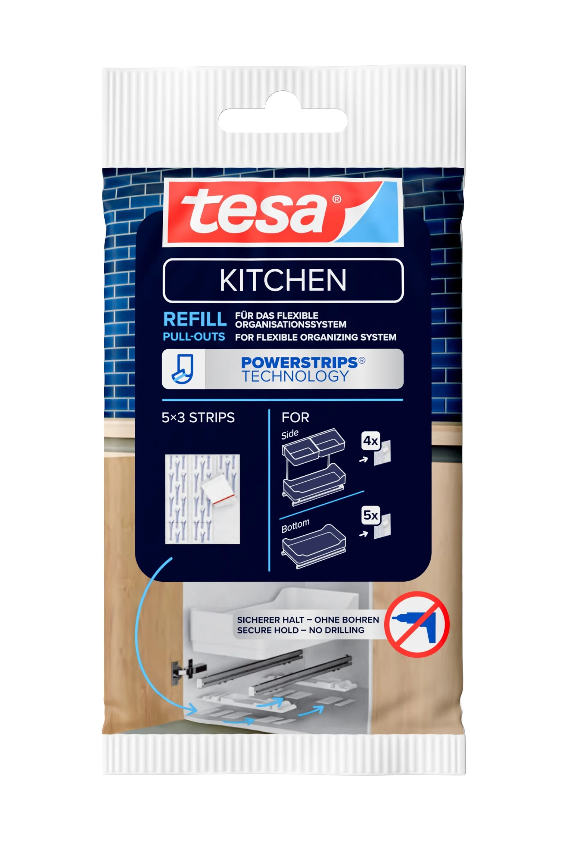 Tesa KITCHEN Powerstrips uzpildes komplekts virtuves