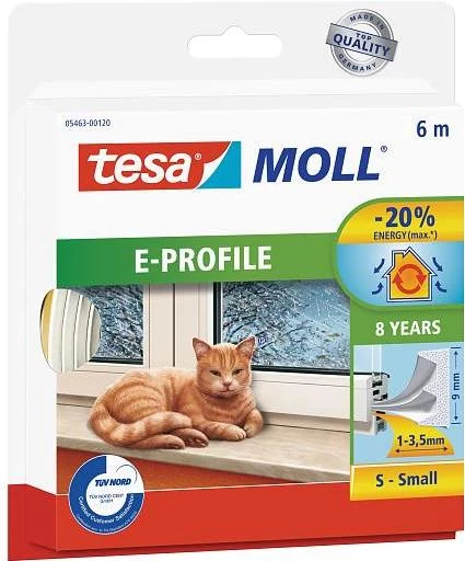 Tesamoll 6m durvju/logu blīvēšanas lente ar