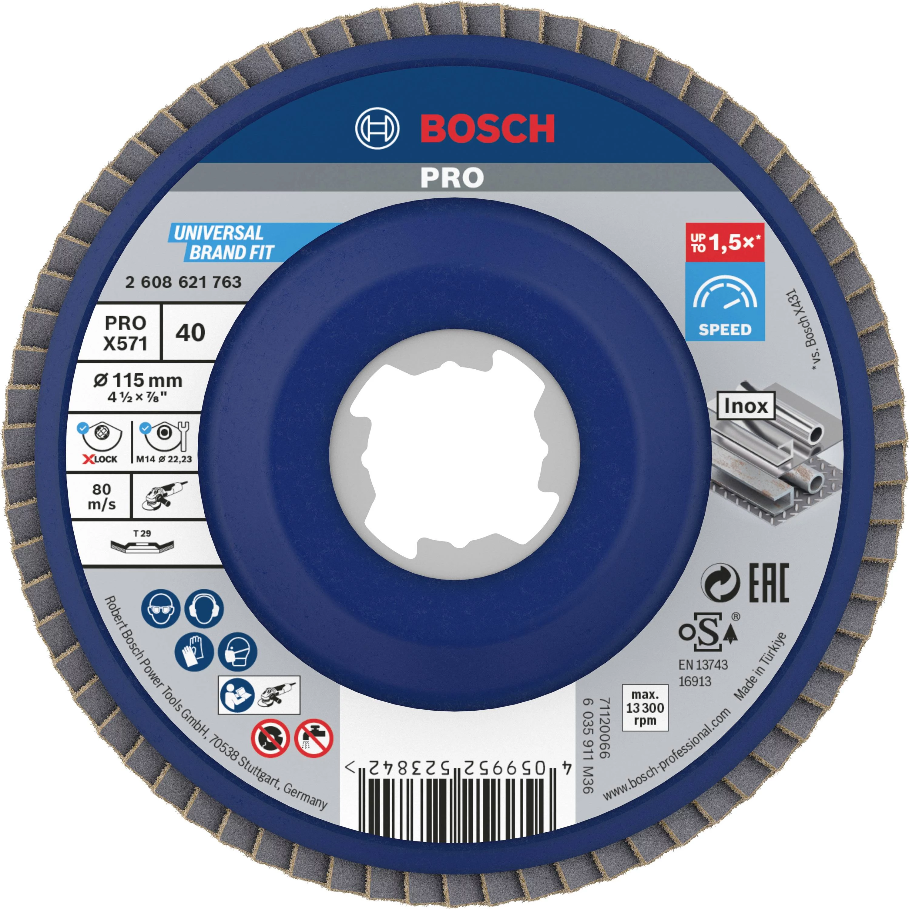 Bosch X-LOCK leņķa slīpēšanas disks 115