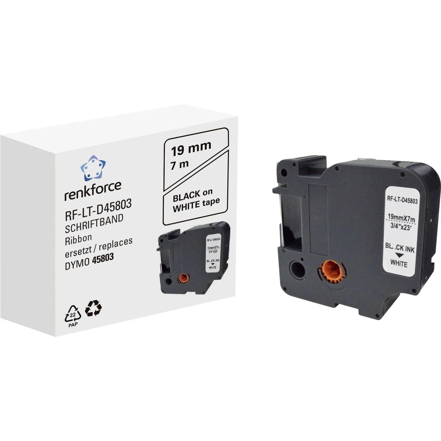 Renkforce RF-LT-D45803 saderīga DYMO D1 etiķešu