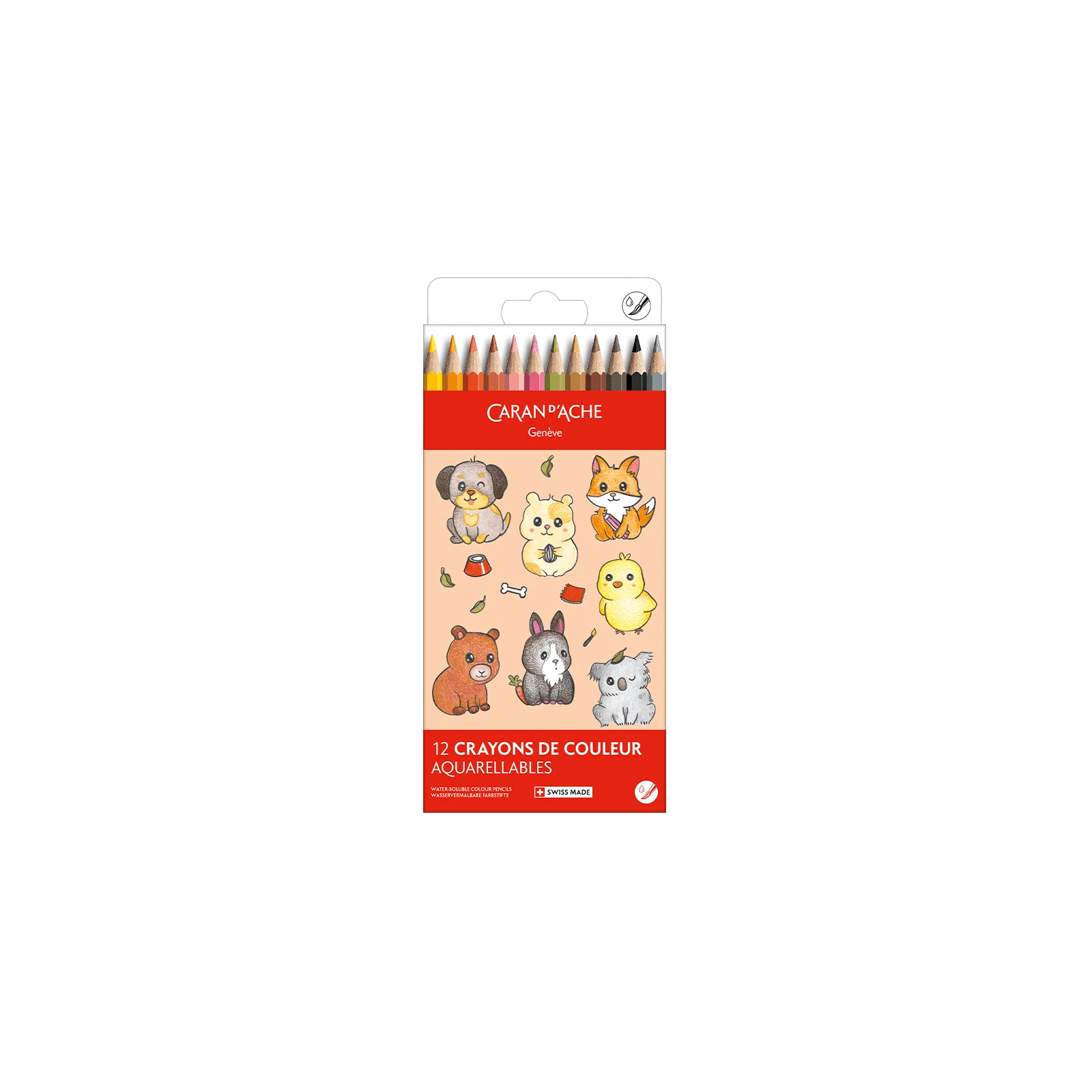 CARAN D`ACHE Swisscolor Kawaii Animals akvareļu