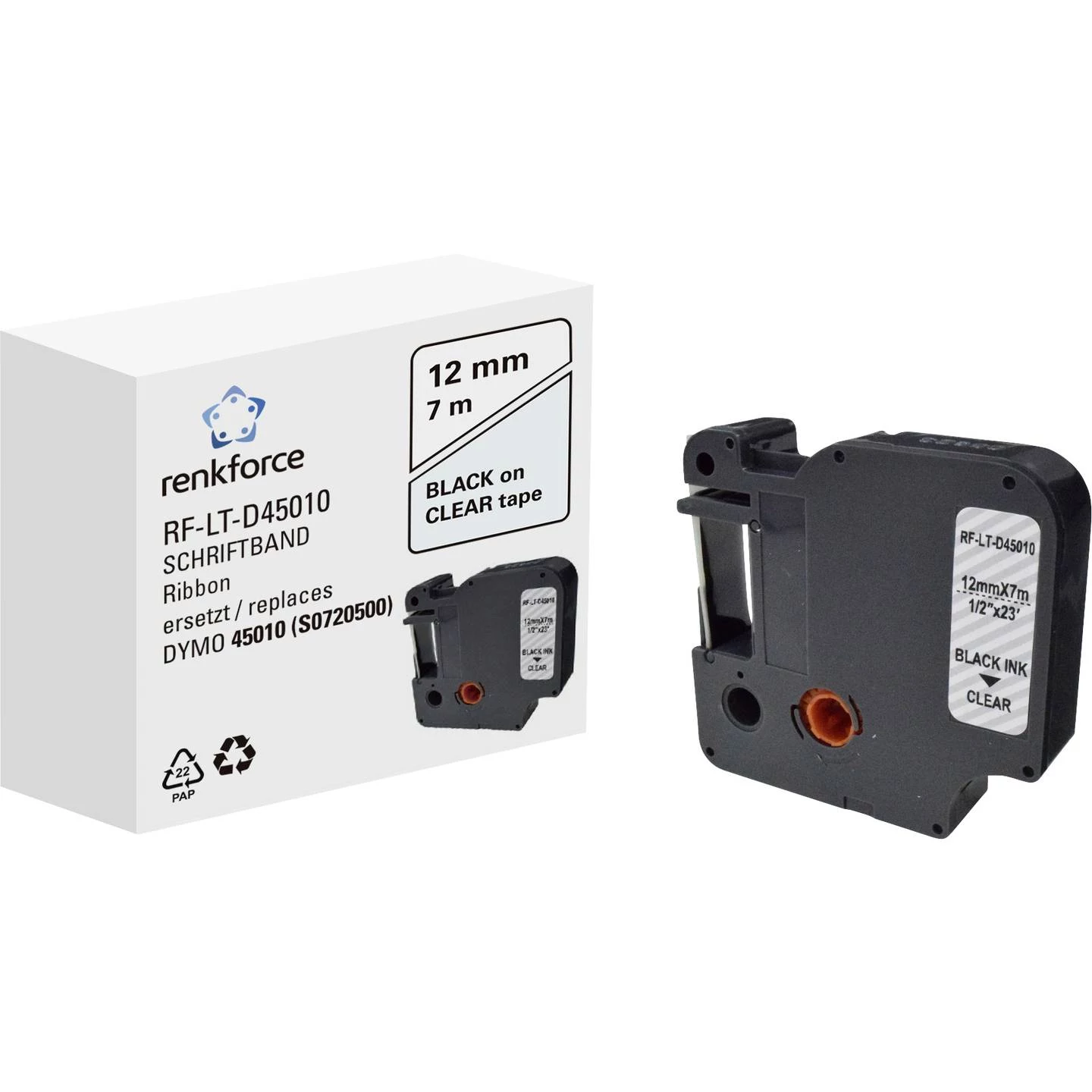 RENKFORCE RF-LT-D45010 saderīga DYMO D1 etiķešu