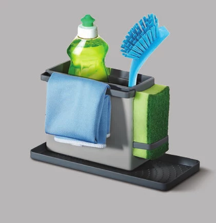 Metaltex Tidytex izlietnes organizators, plastmasas, pelēks