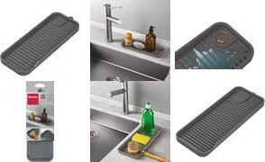 Metaltex Tidy-Mat silikona izlietnes organizators, pelēks
