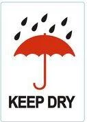 RILLPRINT KEEP DRY brīdinājuma uzlīmes ar
