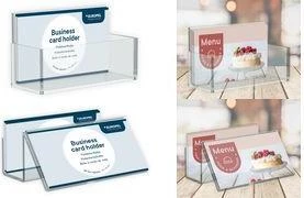 EUROPEL vizītkaršu turētājs, 1 nodalījums, caurspīdīgs