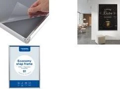 Europel Economy A4 uzklikšķināmais rāmis, sudraba