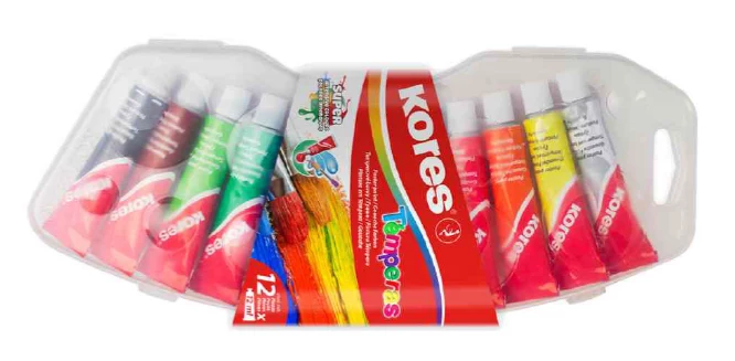 Kores Tempera krāsu komplekts, 12 augstas