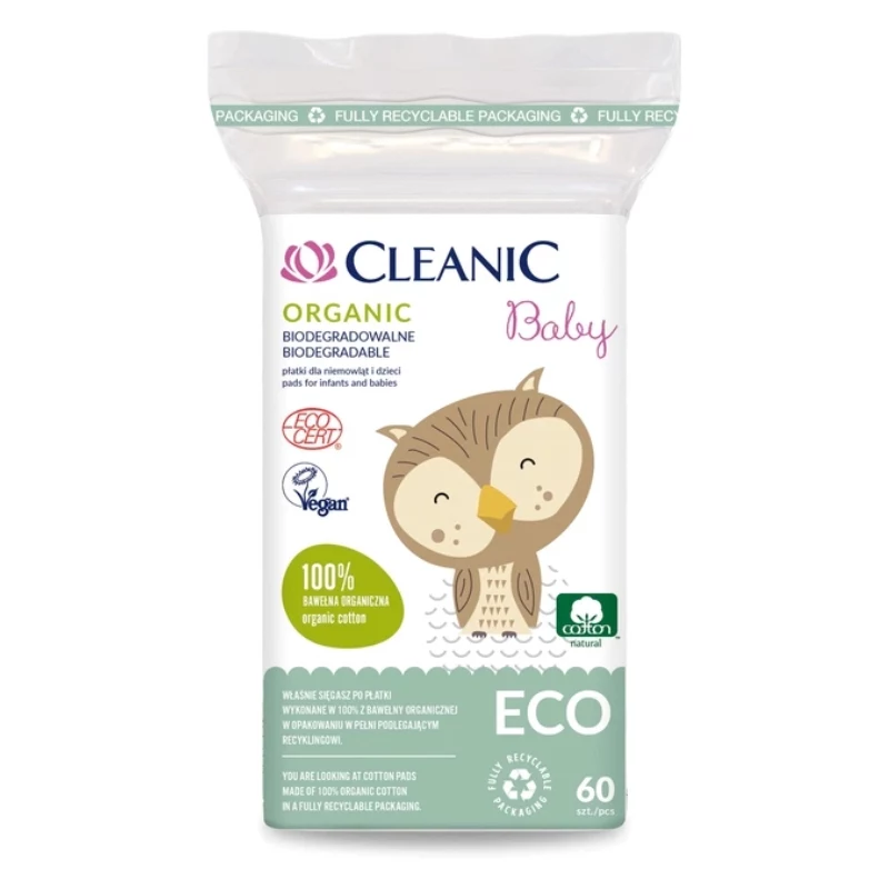 Cleanic Baby Eco kokvilnas spilventiņi mazuļiem