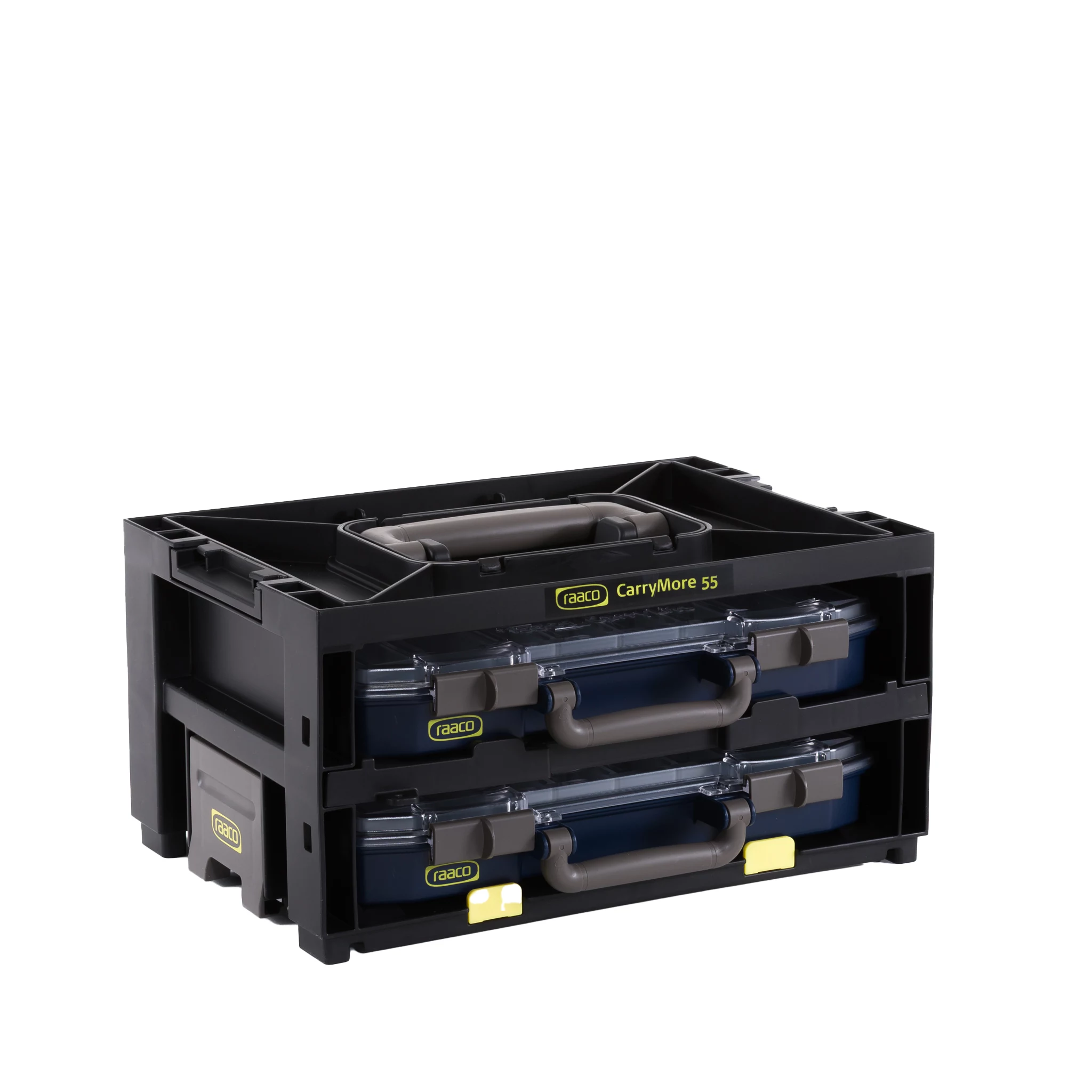 Raaco CarryMore 55x2 sortimenta koferis ar