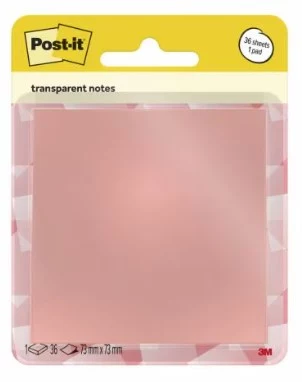 3M Post-it caurspīdīgās piezīmes zilas, 36