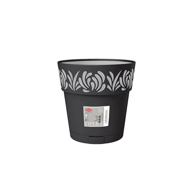 STEFANPLAST Gaia puķupods ar paplāti, apaļš