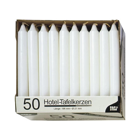 PAPSTAR svece kātiņš balta 196 mm