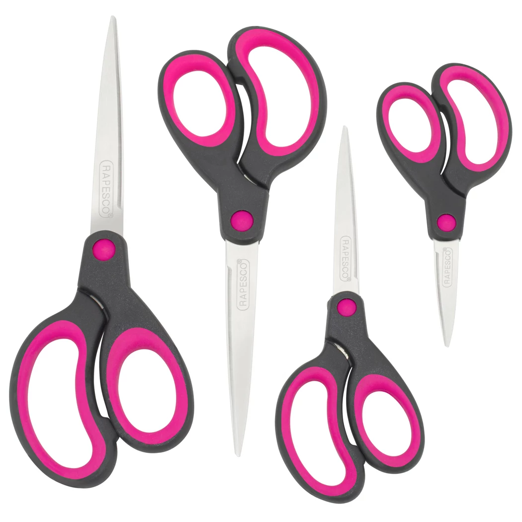 Rapesco Soft Grip šķēres, komplekts, 4
