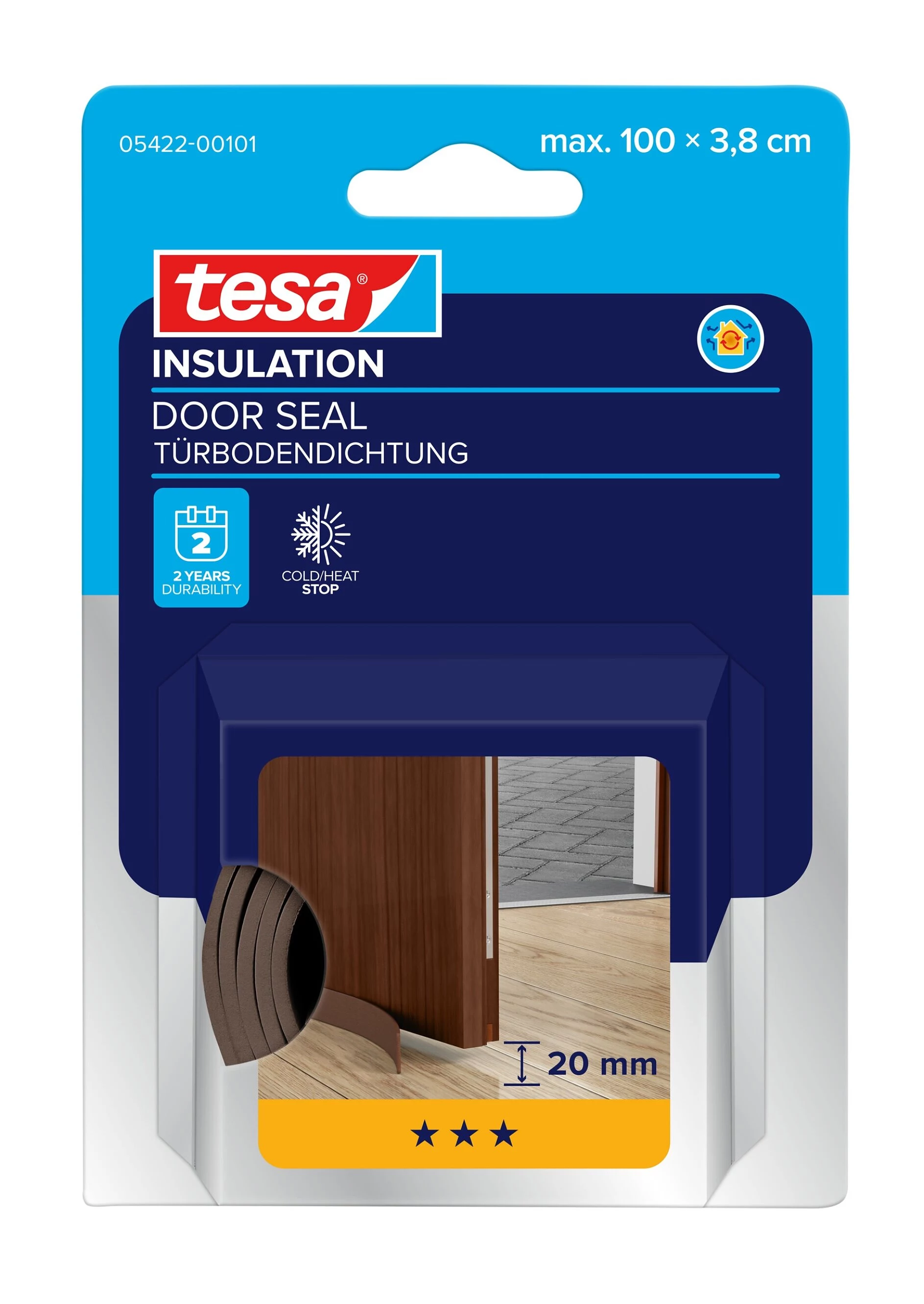 Tesa moll INSULATION blīvēšanas lente brūna