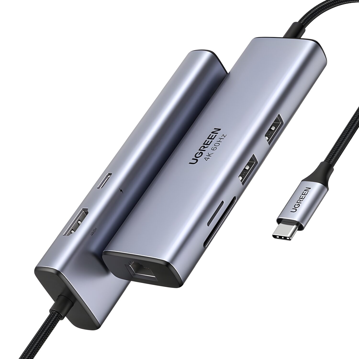 UGREEN 60515 7-in-1 USB-C daudzportu adapteris