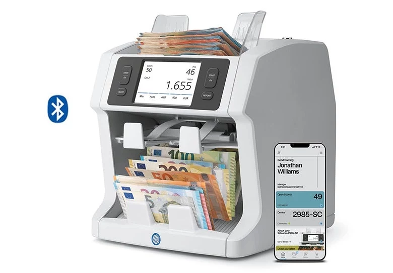 Safescan 2985-SC banknošu skaitītājs, 2 nodalījumi