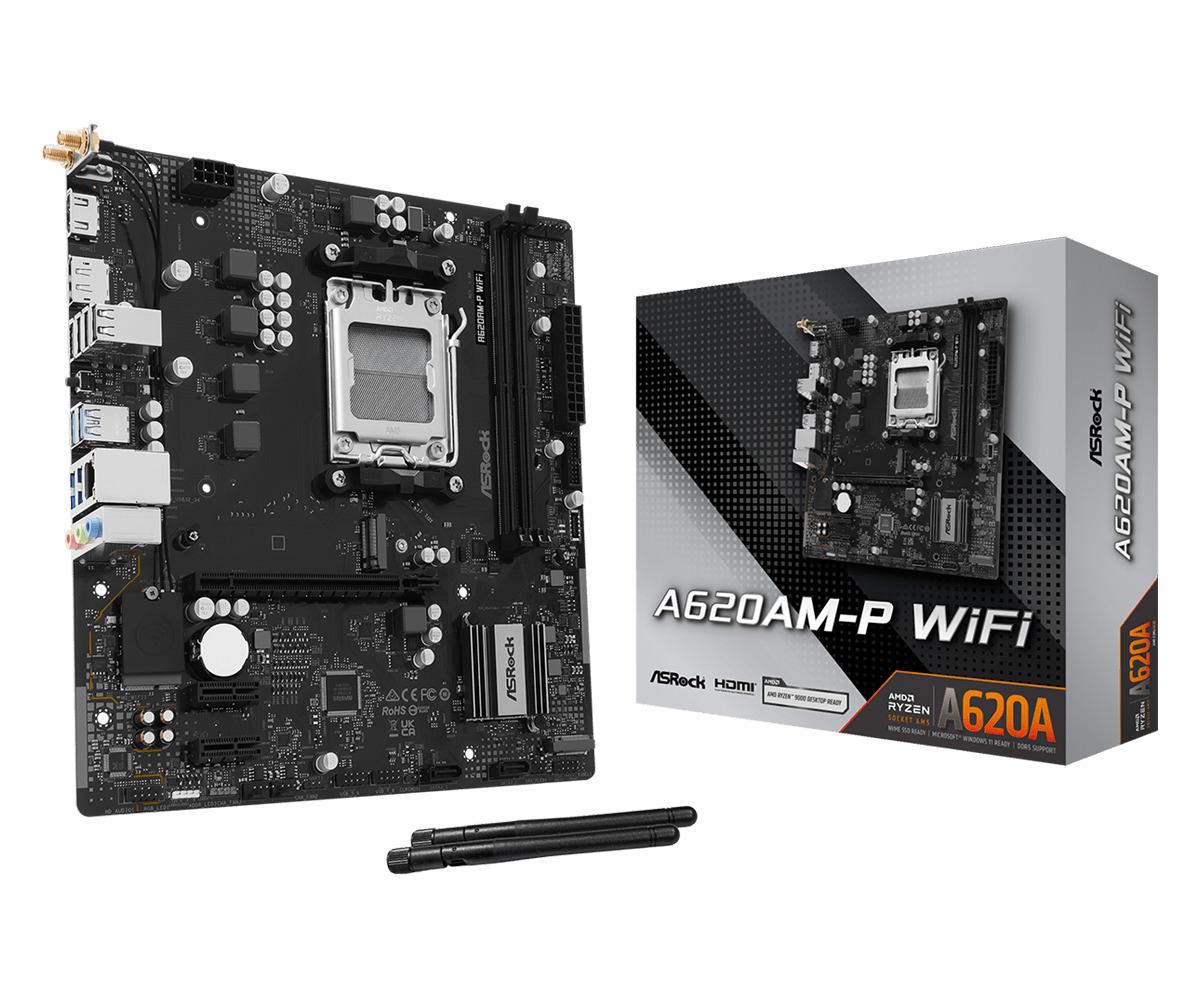 ASRock A620AM-P WIFI mātesplate, AMD A620A