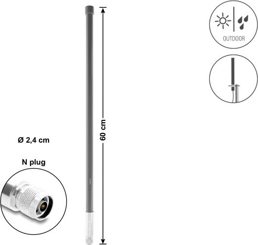 Delock WiFi 5800 MHz antena N