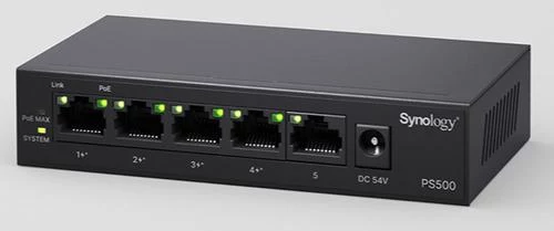 Synology PS500 PoE komutators, 5x GE