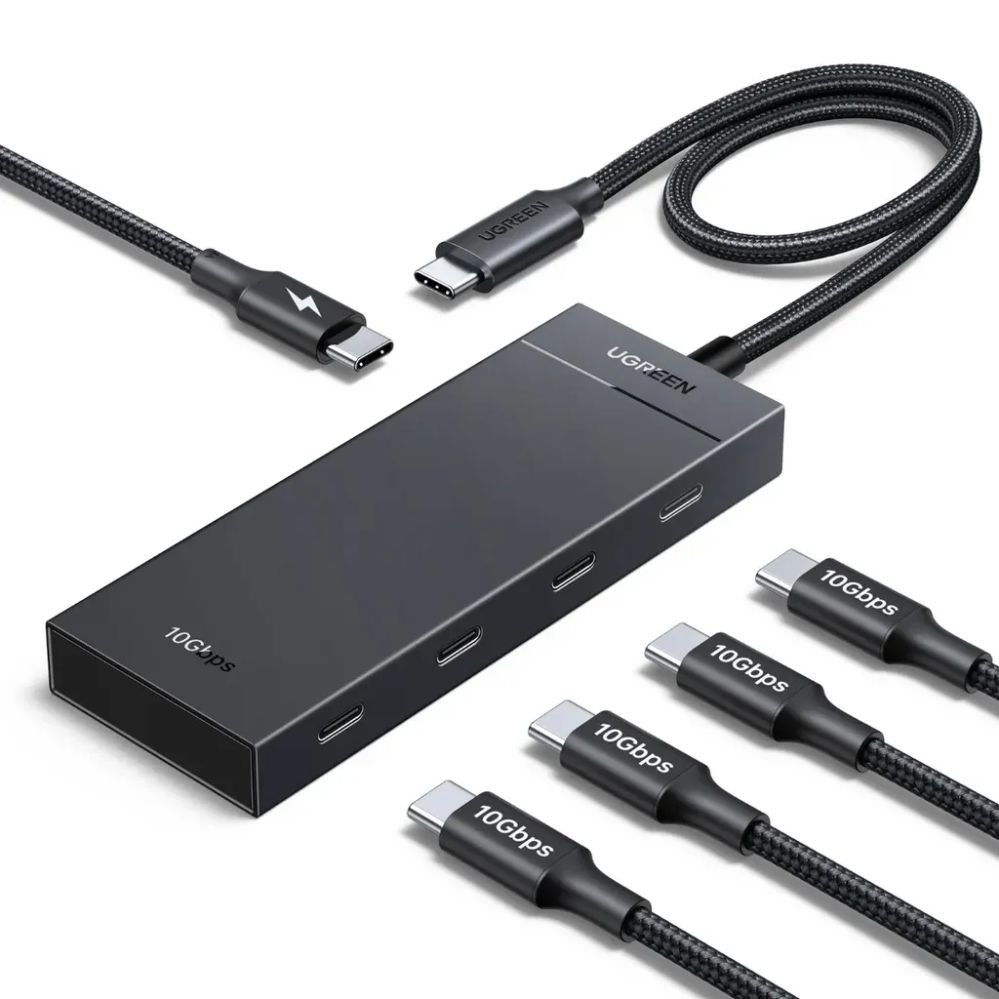 Ugreen USB-C centrmezgls ar 4x USB-C