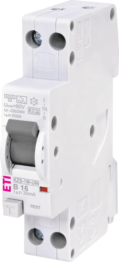 ETI 002176024 KZS-1M-UNI RCBO (FI/LS) 1P+N