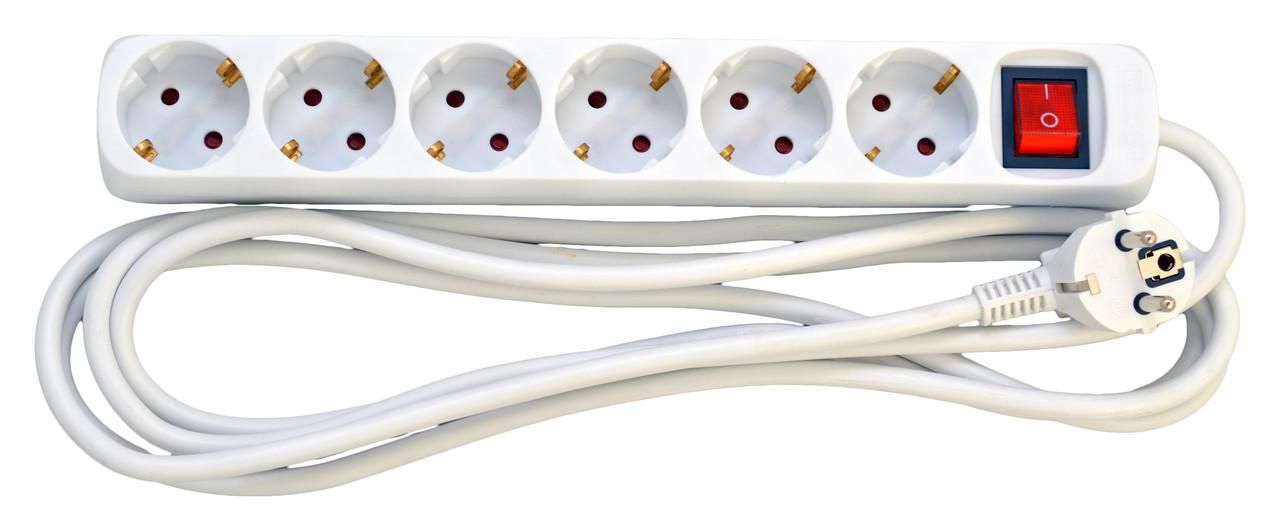 Mercodan pagarinātājs ar 6 Schuko ligzdām