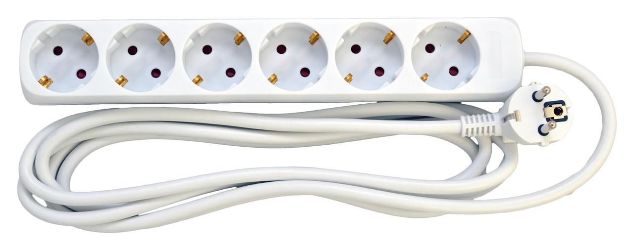 Mercodan Schuko kontaktligzdu pagarinātājs ar 6