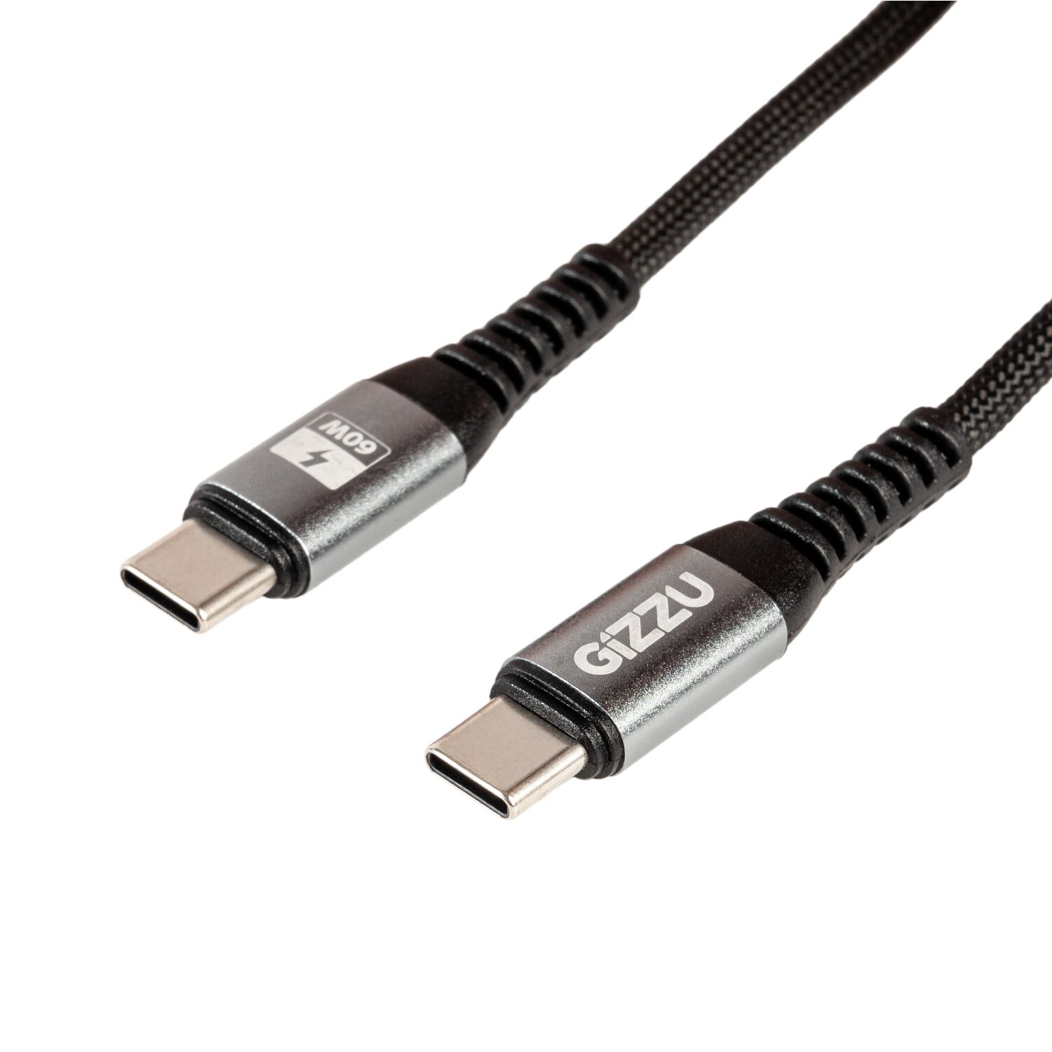 Gizzu USB-C uz USB-C kabelis 60W