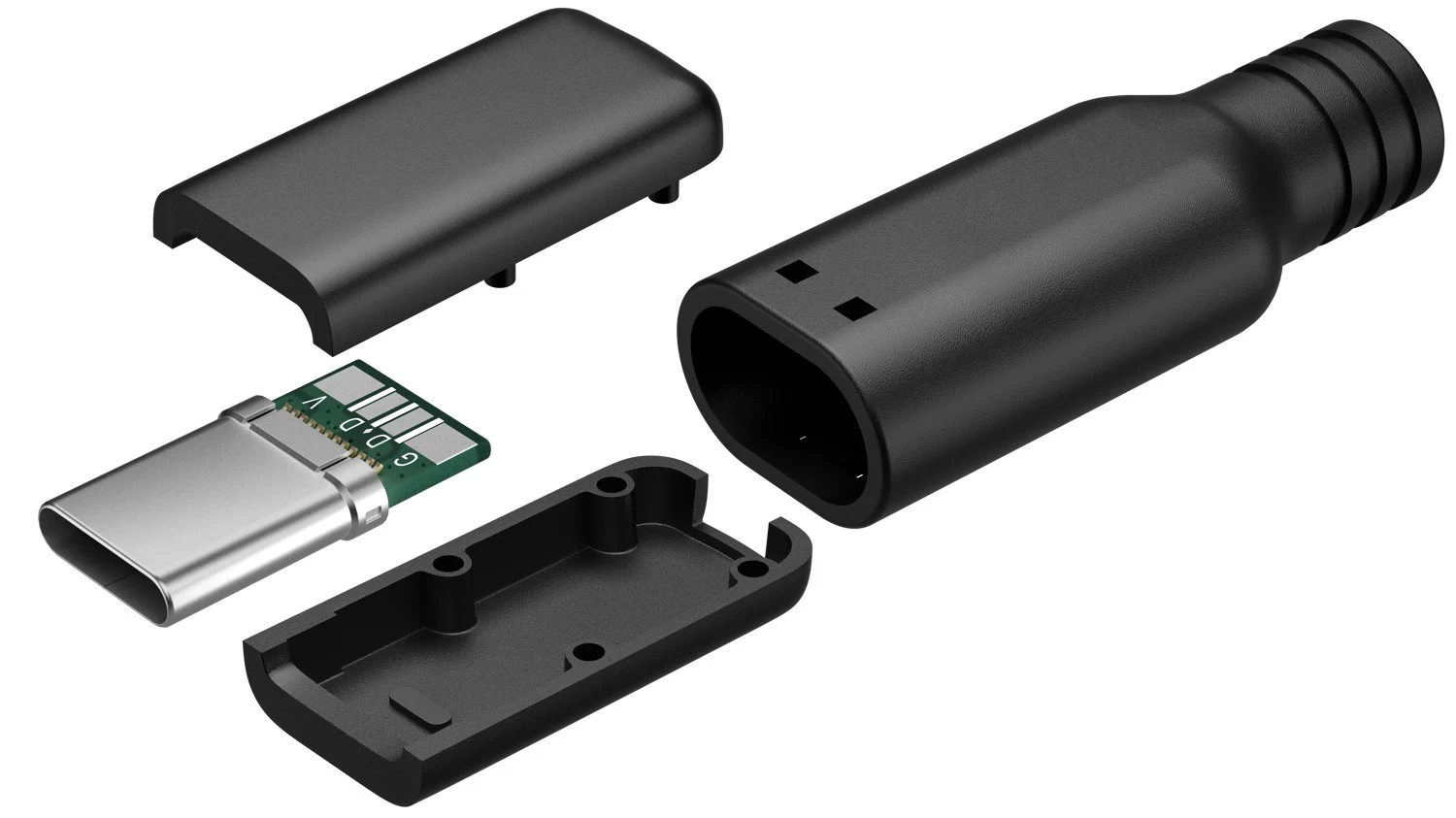 Goobay USB-C spraudnis, lodējamā versija, melns