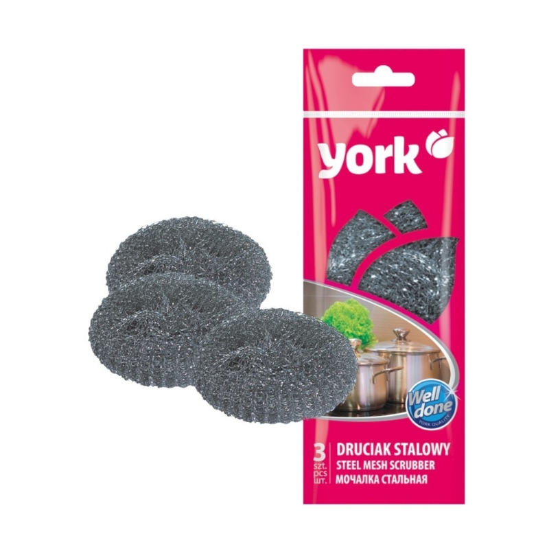 YORK tērauda sieta skrāpis, 3 gab