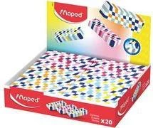 Maped plastmasas dzēšgumija, krāsaini rūtaina, bez