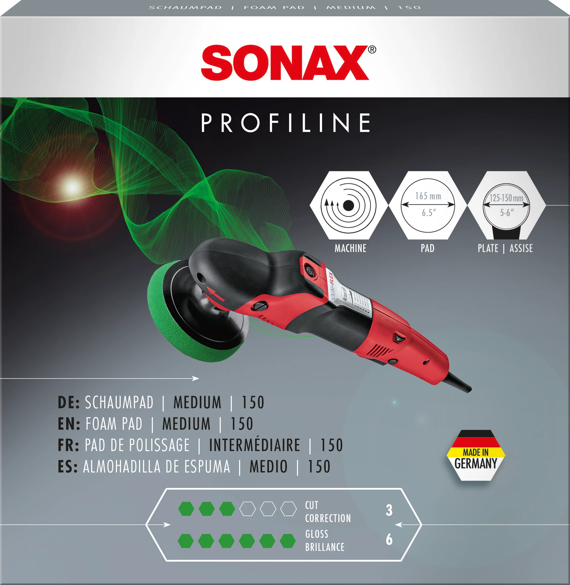 SONAX PROFILINE 150 putu pulēšanas uzliktnis