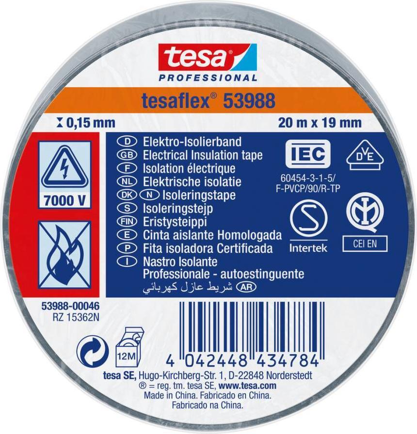 Tesa mīkstā PVC izolācijas lente, 19mm