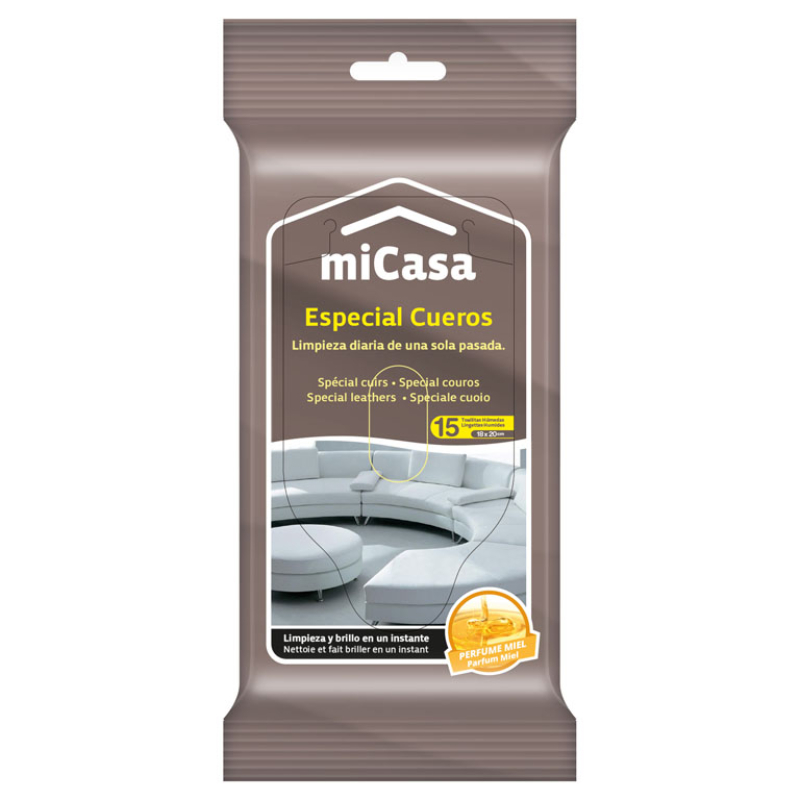 Micasa mitrās salvetes ādas virsmām, 15