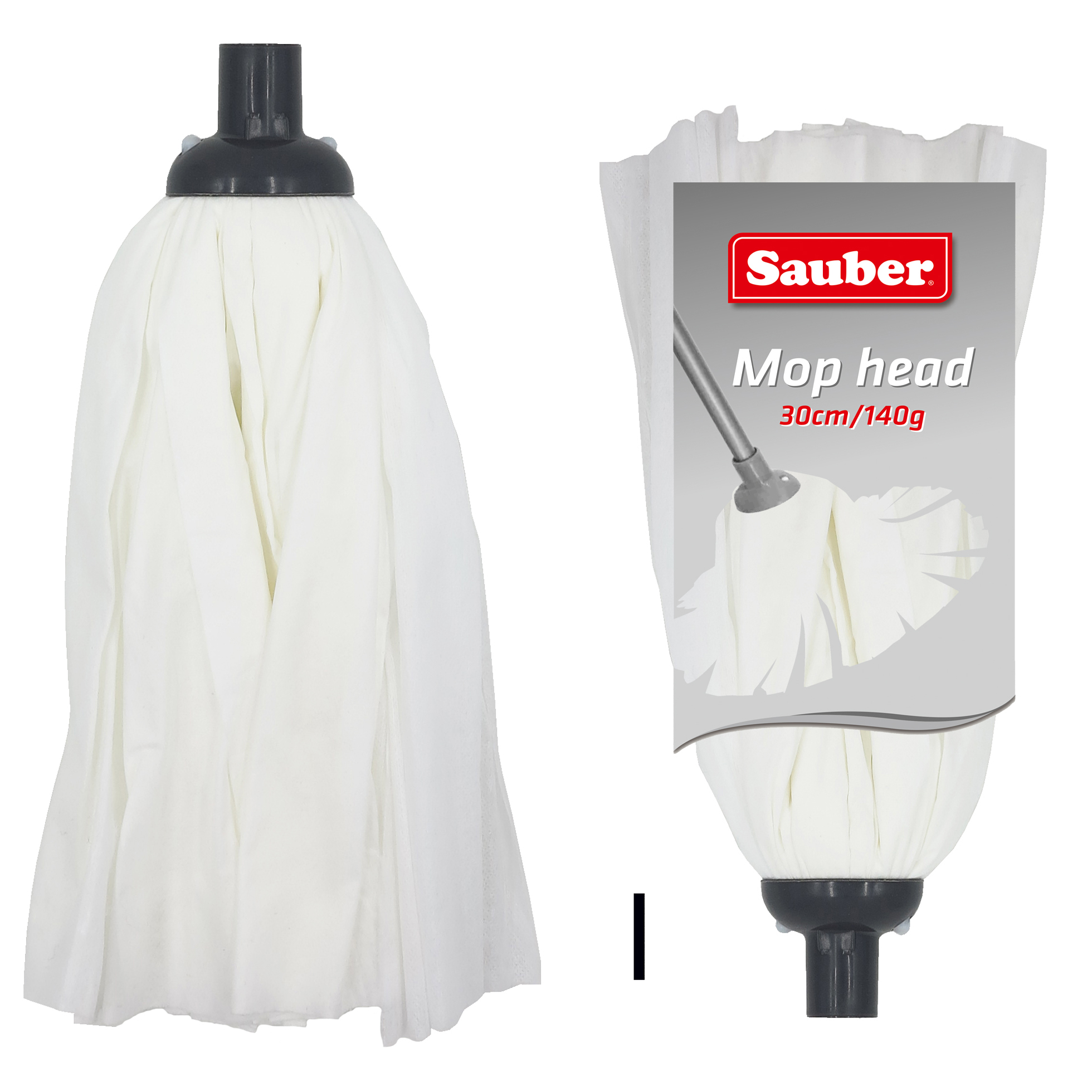 Sauber maināma mopa galva, viskoze/poliesters, 140
