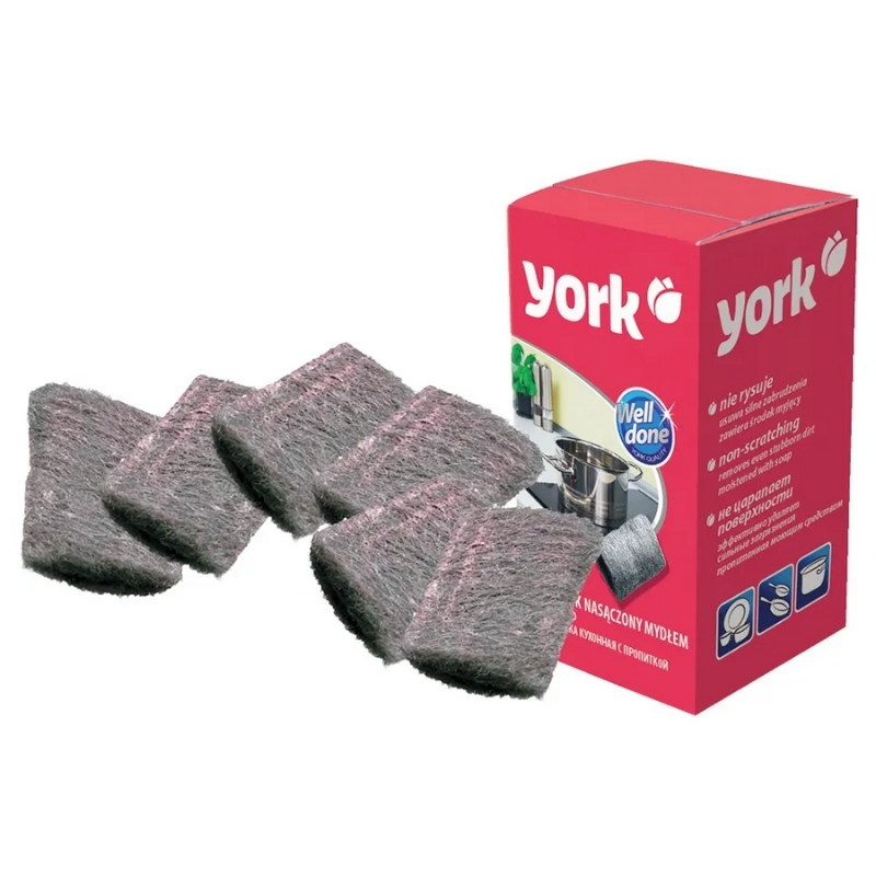YORK tērauda vilna ar ziepēm, 6