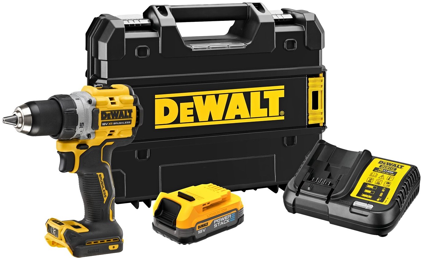 Dewalt DCD805E1T 18V bezsuku akumulatora triecienurbjmašīna-skrūvgriezis