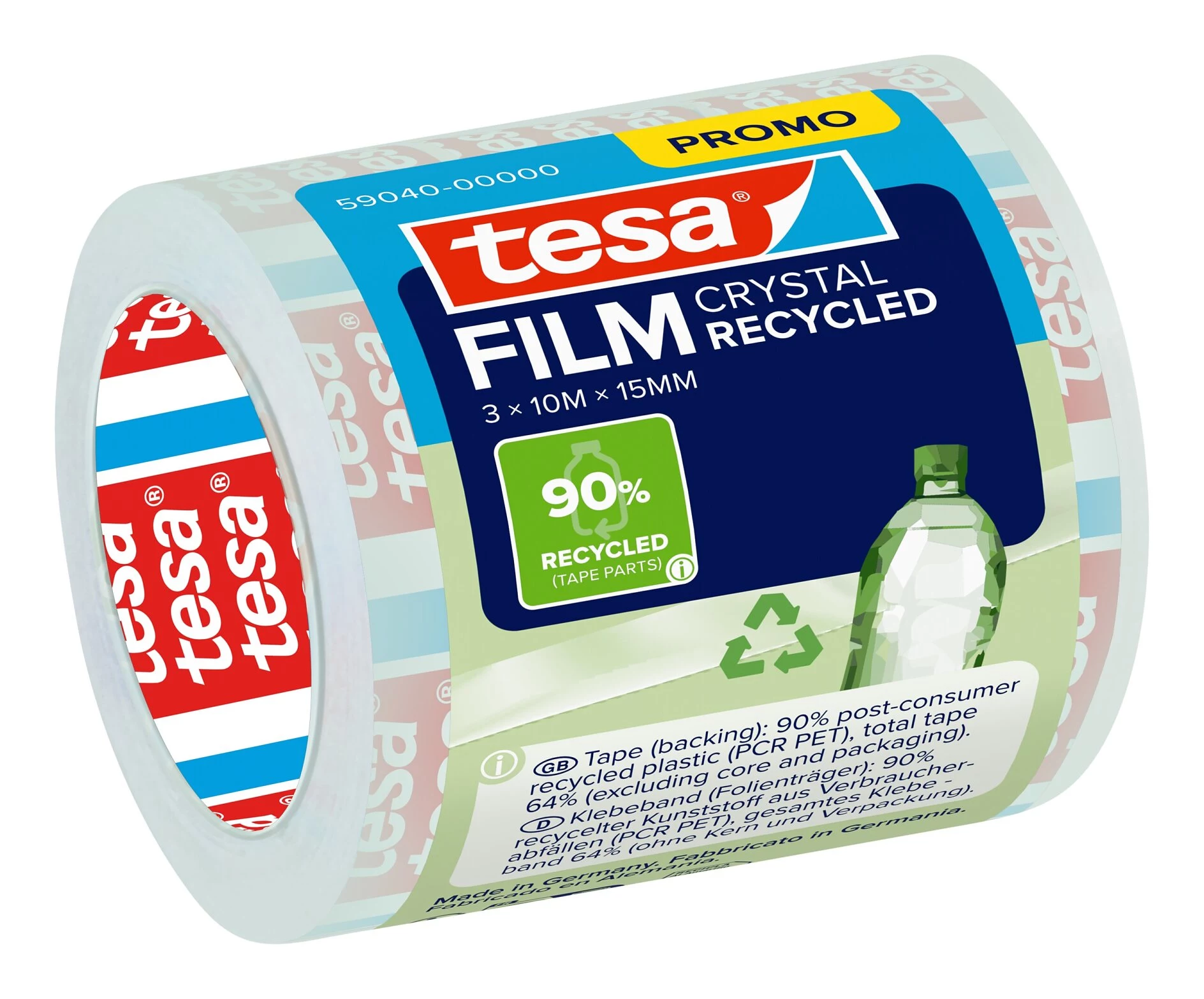 Tesa CRYSTAL RECYCLED caurspīdīga līmlente 15