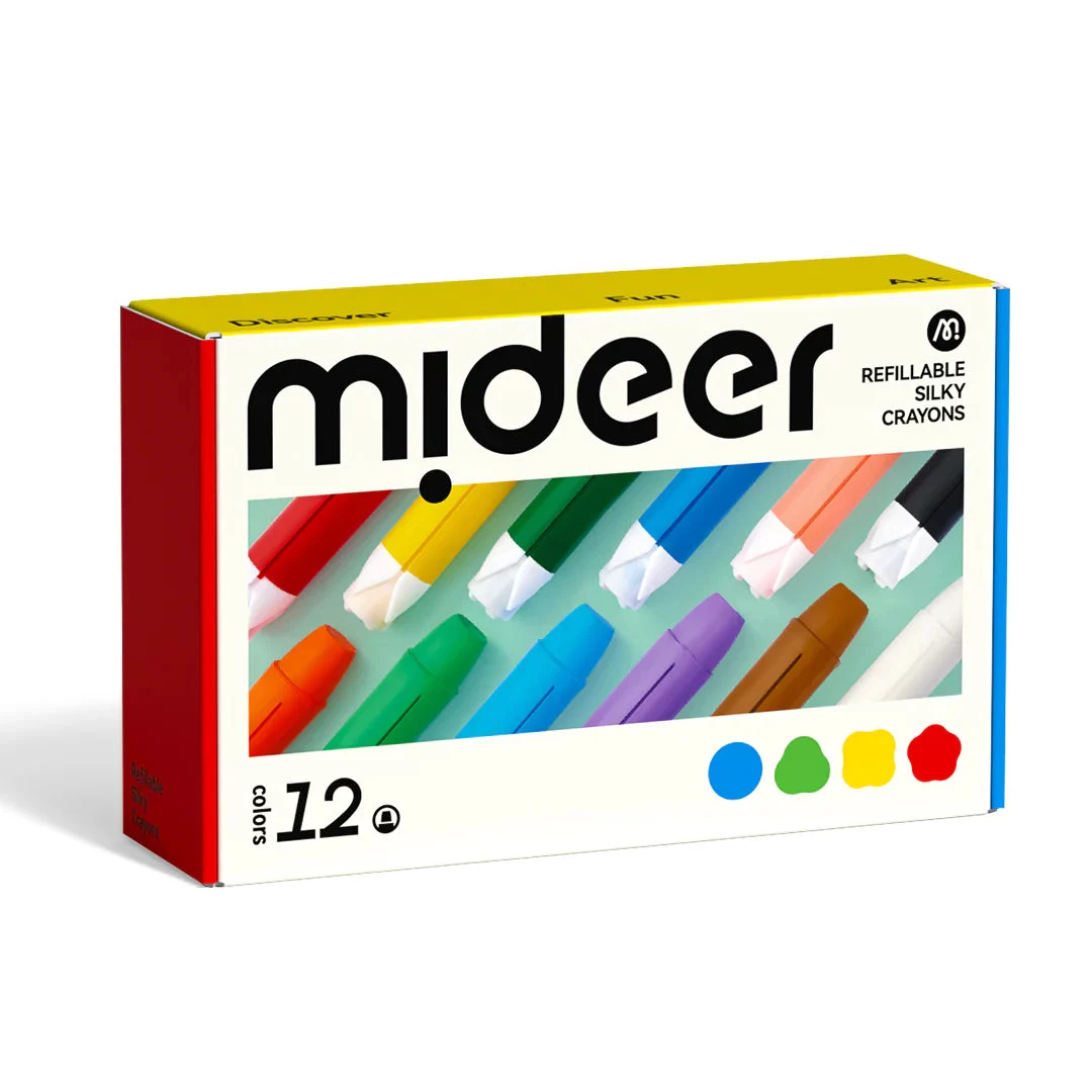 Mideer Silky Crayons mīksto, mazgājamo krītiņu
