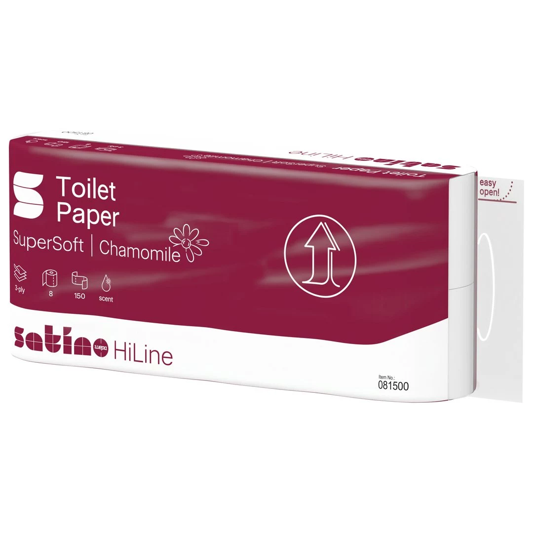 Satino tualetes papīrs HiLine SuperSoft Chamomile