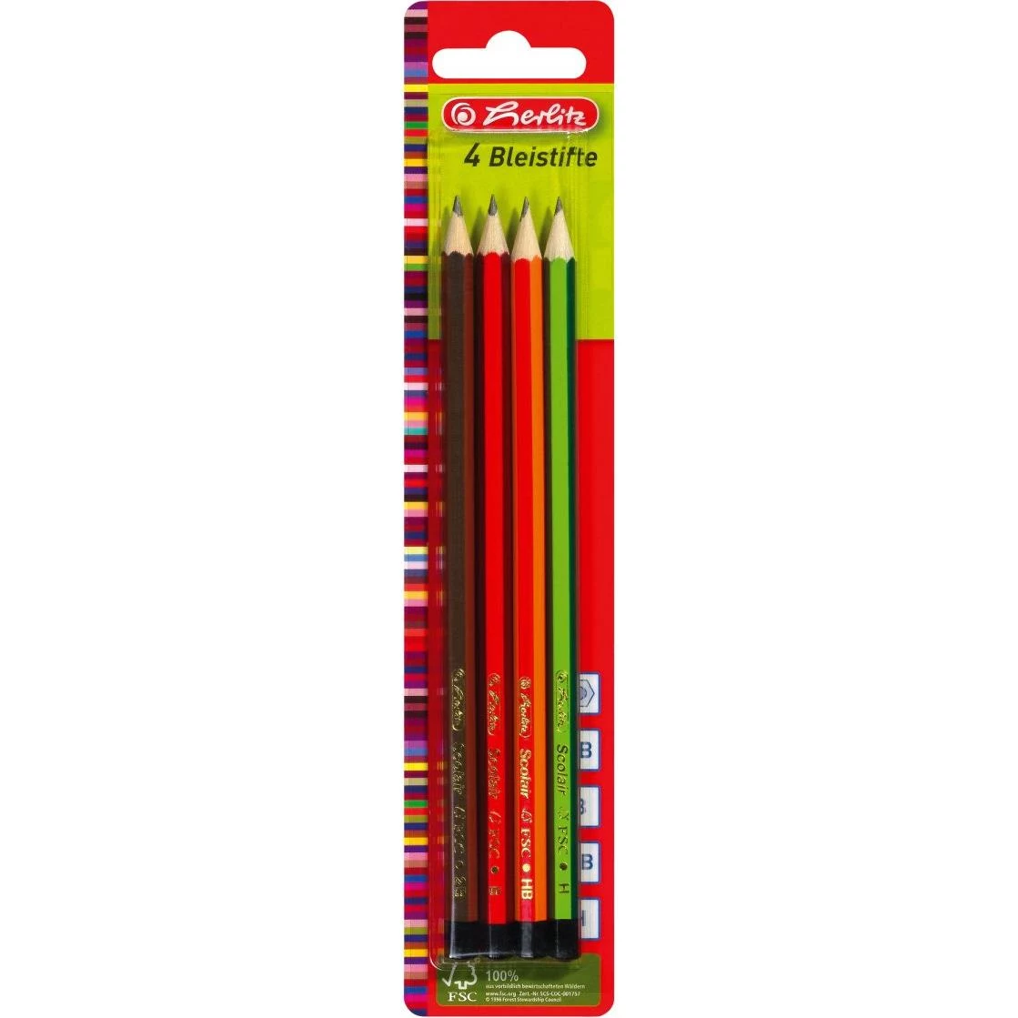 Herlitz Scolair grafīta zīmulis, sešstūrains, lakots