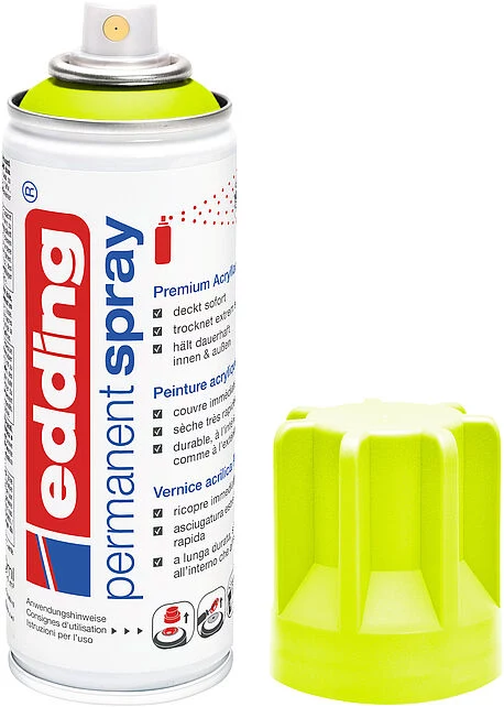 Edding akrilkrāsas aerosols, neona dzeltena, matēts