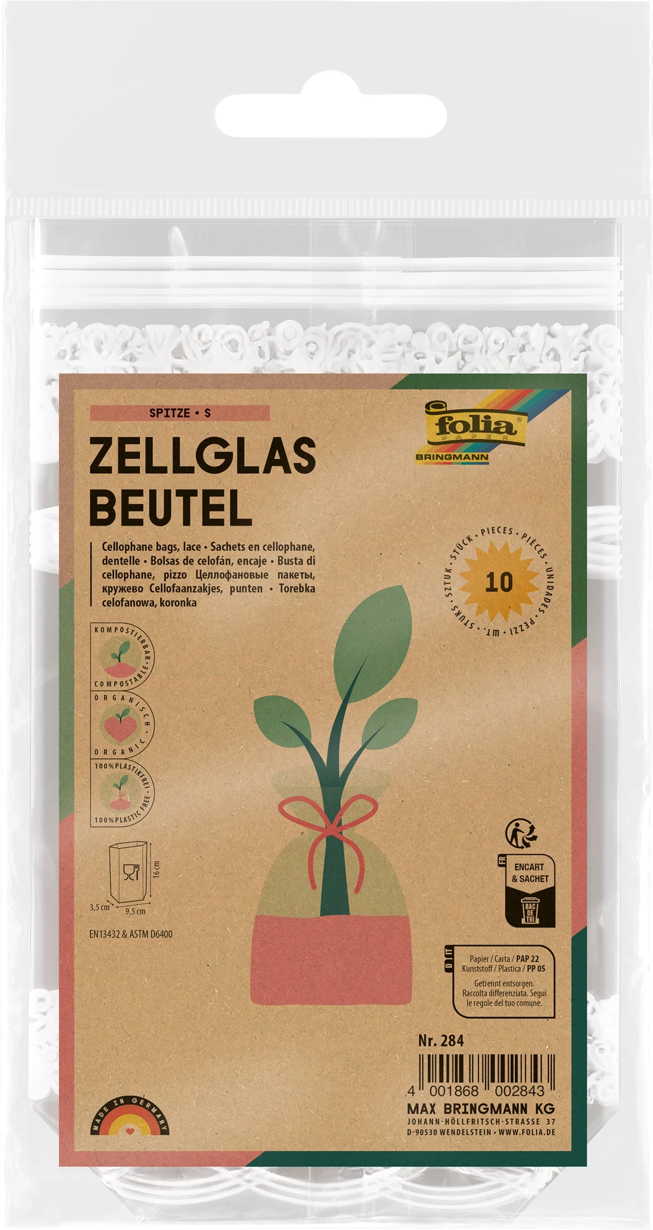 Folia bloka apakšas maisiņi 9,5