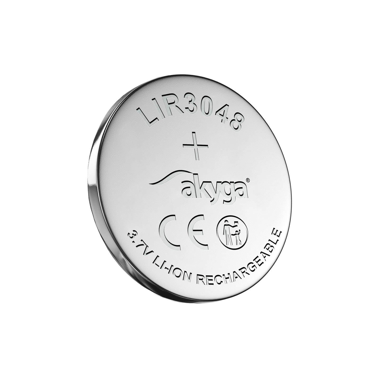 Akyga UltraCoin AKY1873 LIR3048 uzlādējams Li-Ion