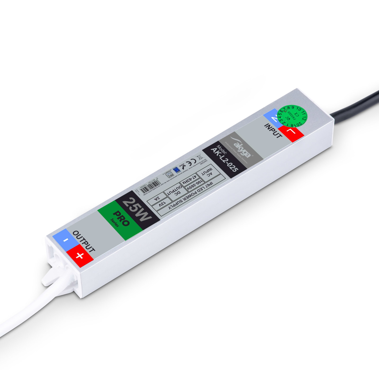 Akyga AK-L2-025 hermētisks impulsu LED barošanas