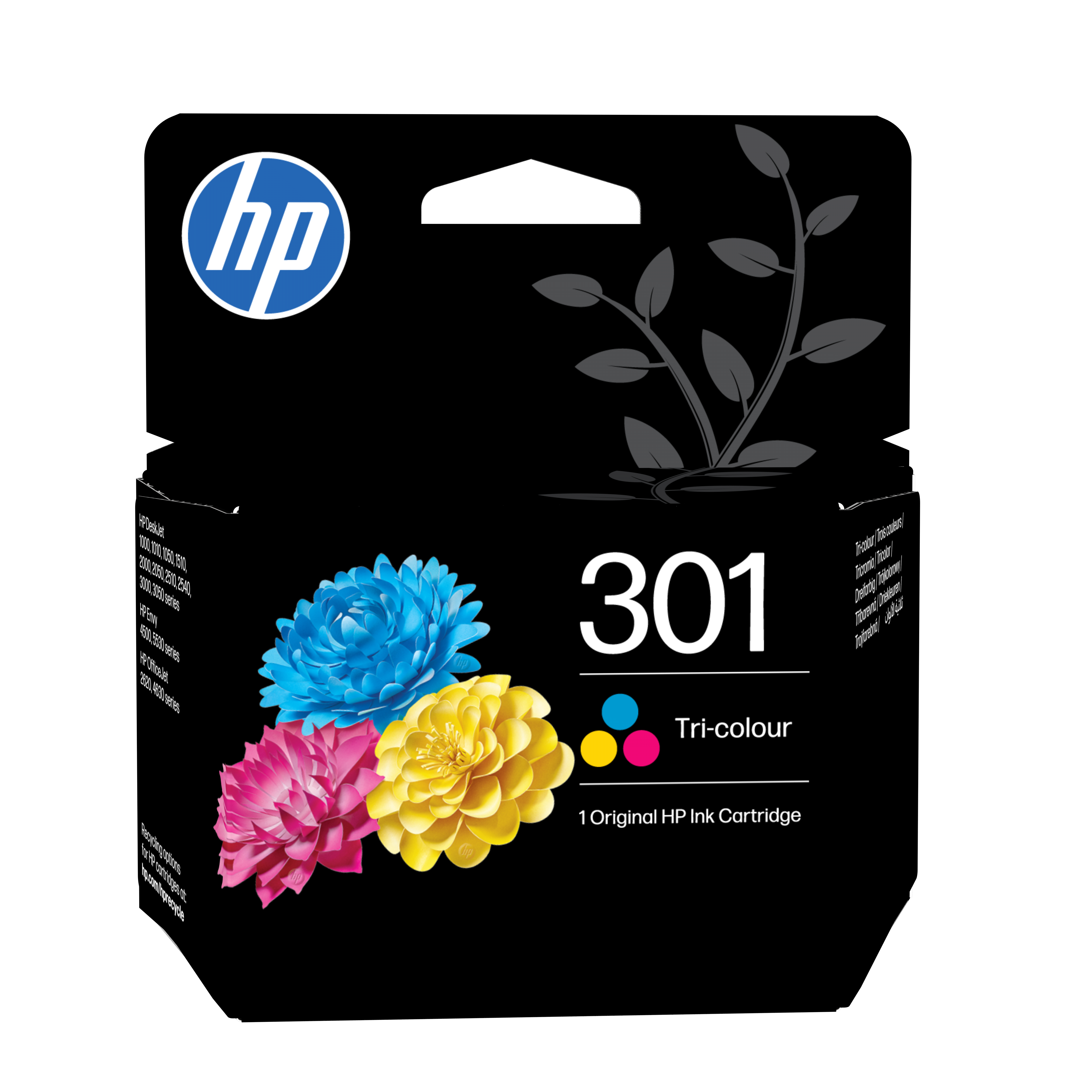 HP 301 oriģinālā trīskrāsu tintes kasetne